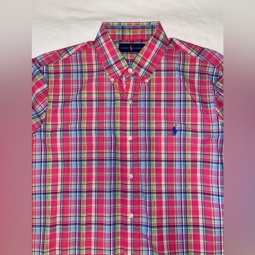 Ralph Lauren Classic Fit Plaid Oxford Shirt